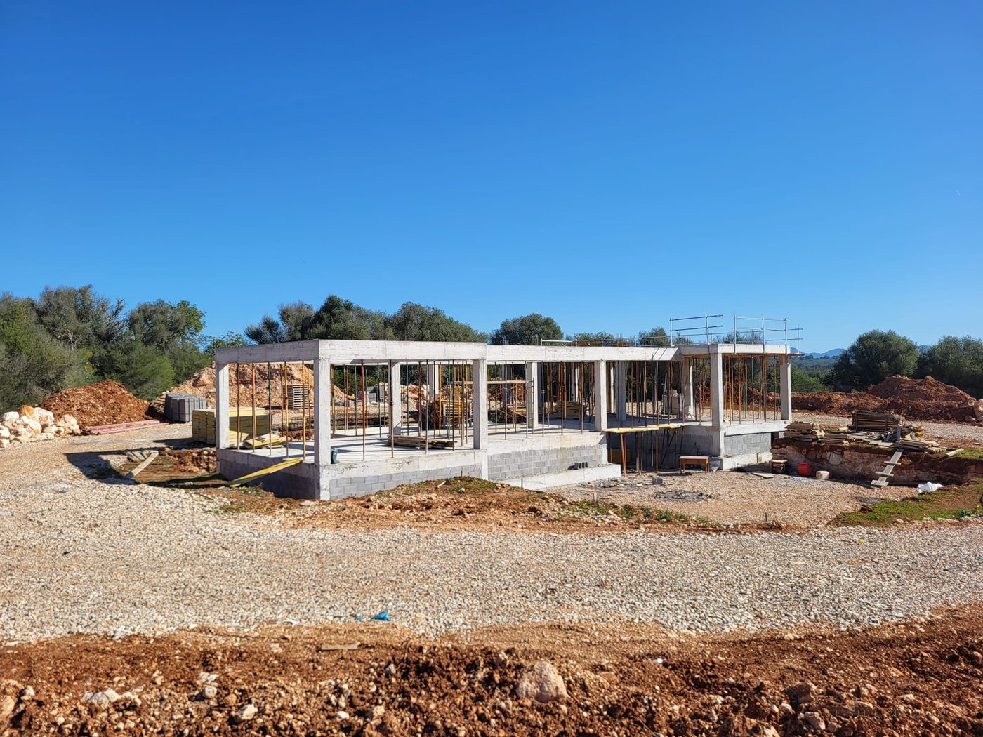 Baustelle der Finca Son Gorem II aus der Luft