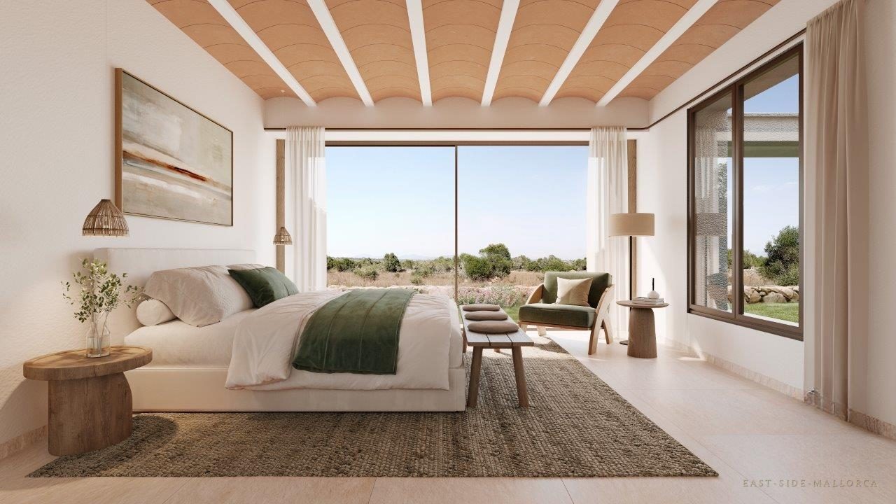 Schlafzimmer mit Panoramafenster