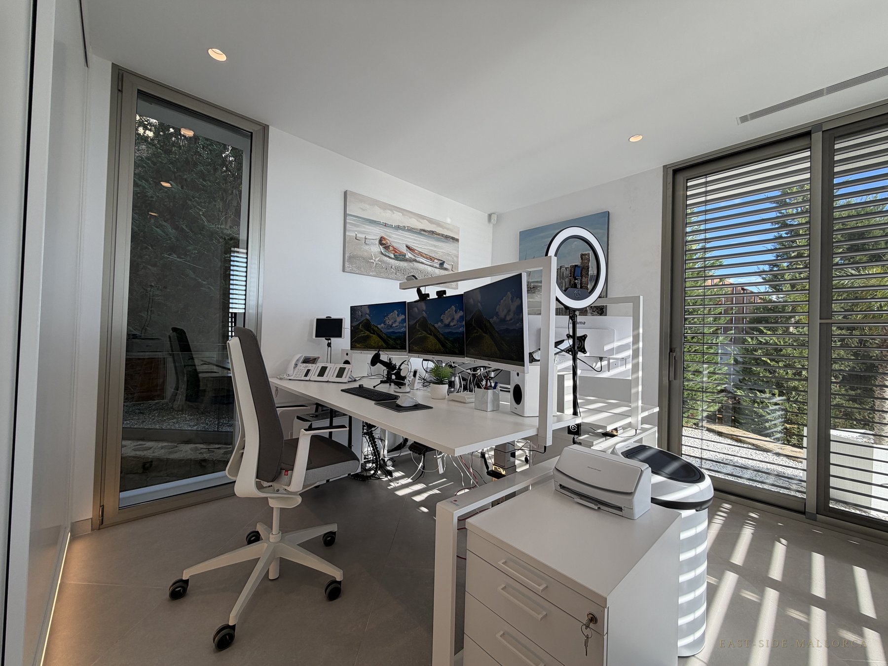 Arbeitszimmer mit Meerblick
